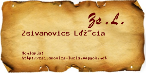 Zsivanovics Lúcia névjegykártya